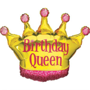 Balónek foliový Birthday Queen koruna ALBI