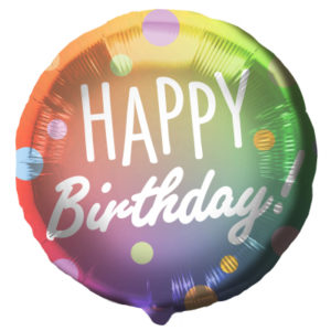 Balónek foliový Happy Birthday duhový ALBI