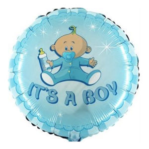 Balónek foliový It´s a boy modrý kulatý ALBI