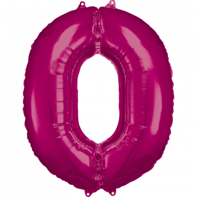 Balónek foliový číslo 88 cm magenta 0 ALBI