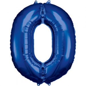 Balónek foliový číslo 88 cm modrý 0 ALBI