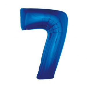 Balónek foliový číslo 92 cm 7 modrý ALBI