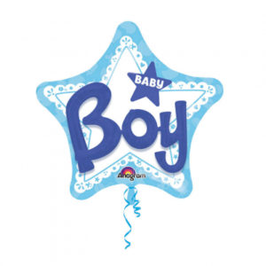Balónek foliový hvězda baby boy 3D efekt ALBI