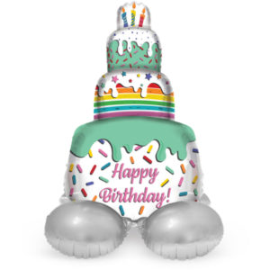 Balónek AirLoonz Happy Birthday dort 72 cm ALBI