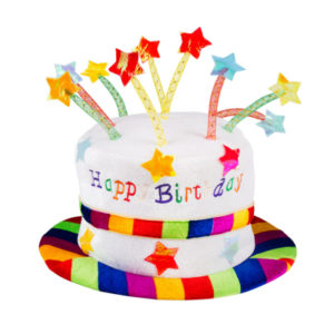 Klobouk Happy Birthday dort se svíčkami ALBI