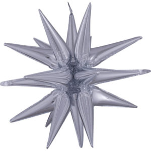 Balónek foliový 3D hvězda stříbrná 76x88 cm ALBI