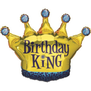 Balónek foliový Birthday King koruna ALBI