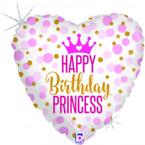 Balónek foliový Happpy Birthday srdce Princezna ALBI