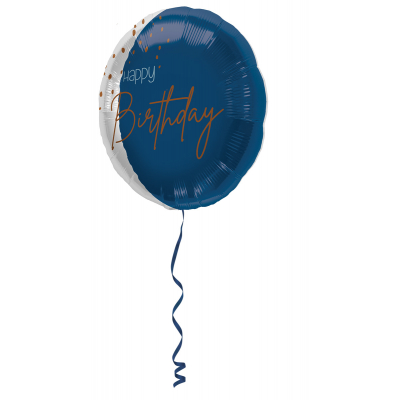 Balónek foliový Happy Birthday modrý ALBI