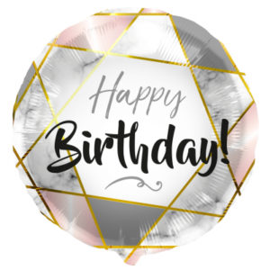 Balónek foliový Happy Birthday mramor ALBI
