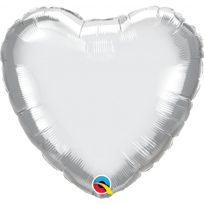 Balónek foliový Srdce stříbrná ALBI