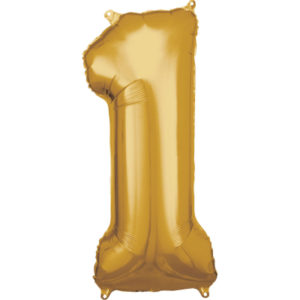 Balónek foliový číslo 88 cm 1 zlatý ALBI