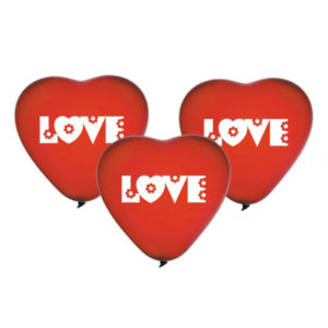 Balónky latexové Love červené srdce 5 ks ALBI