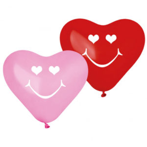 Balónky latexové červené a růžové srdce 5 ks ALBI