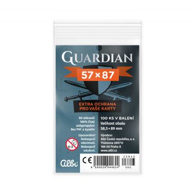 Obaly na karty Guardian pro karty 57 × 87 mm - 100 ks ALBI