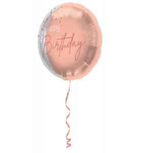 Balónek foliový Happy Birthday rose gold ALBI