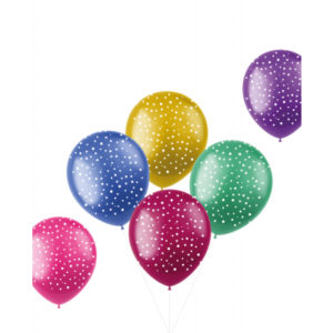 Balónky latexové barevné s mini puntíky 6 ks ALBI