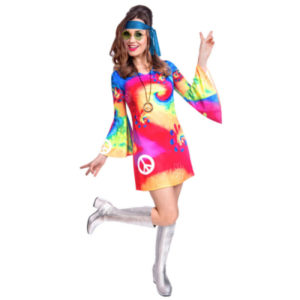 Kostým Hippie šaty barevné vel.S ALBI