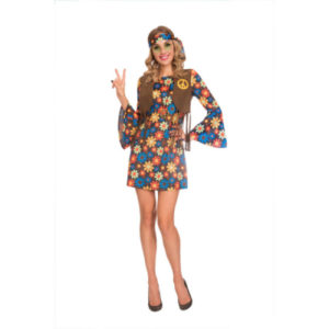 Kostým Hippie šaty s květy vel.M ALBI