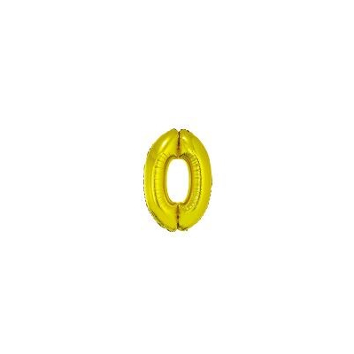 Balónek foliový číslo 92 cm 0 zlatý ALBI
