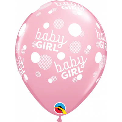 Balónky latexové Baby girl růžové 6 ks ALBI