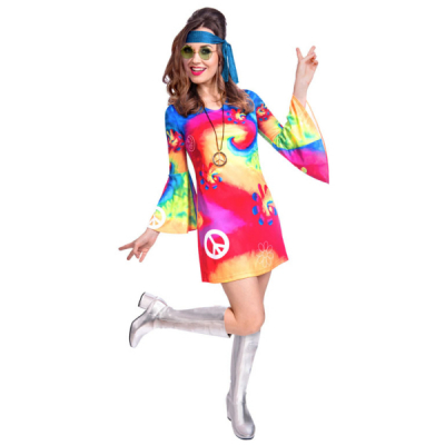 Kostým Hippie šaty barevné vel.L ALBI