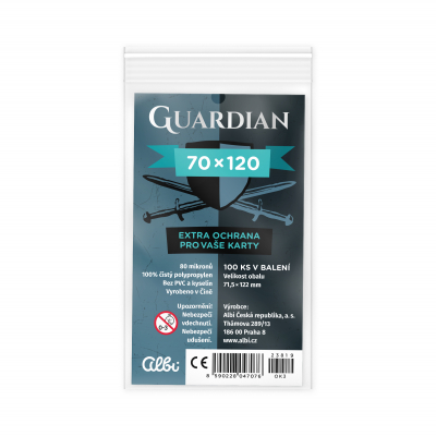 Obaly na karty Guardian pro karty 70 × 120 mm - 100 ks ALBI