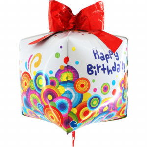 Balónek fóliový Happy Birthday 3D dárek Albi
