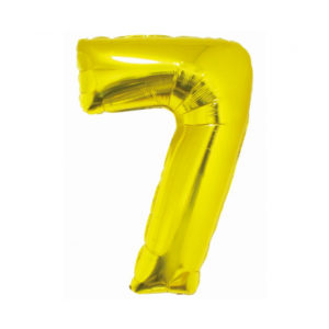 Balónek fóliový 76 cm číslo 07 zlatý Albi