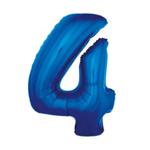 Balónek fóliový 92 cm číslo 04 modrý Albi