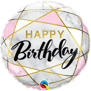 Balónek fóliový Happy Birthday Kolo mramor Albi