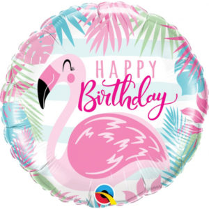 Balónek fóliový Happy Birthday plameňák ALBI