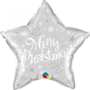 Balónek fóliový Merry Christmas Hvězda stříbrná Albi