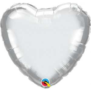 Balónek fóliový Srdce stříbrné ALBI