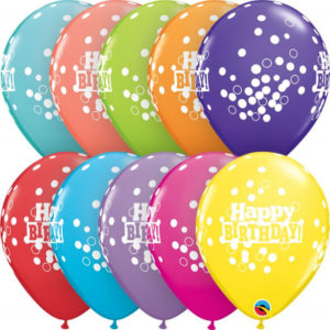 Balónky latexové Happy Birthday barevné 6 ks Albi