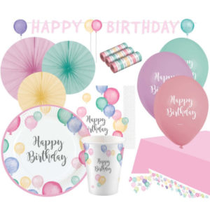 Párty Set Happy Birthday pastelové balónky 50 ks ALBI