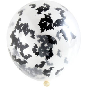 Balónky latexové s konfetami netopýři 4 ks ALBI