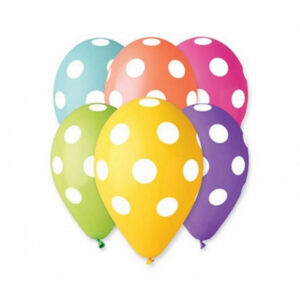 Balónky latexové s puntíky barevné 6 ks ALBI