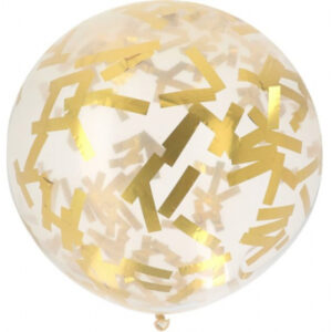 Balónek latexový s konfetami zlaté 1 ks Albi
