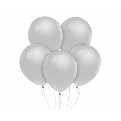Balónky latexové stříbrné 50 ks ALBI