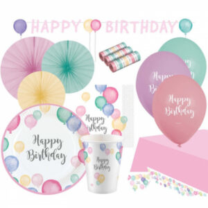 Párty Set Happy Birthday pastelové balónky 50 ks Albi