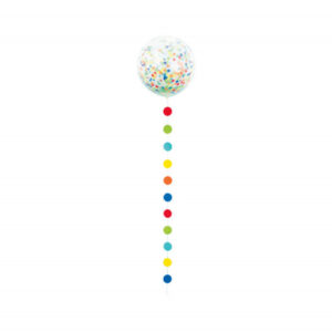 Balón latexový Jambo transparentní s barevným ocasem Albi