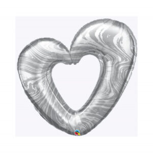 Balónek fóliový srdce stříbrné Albi