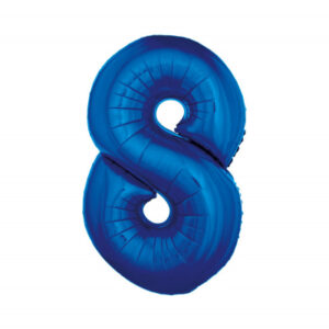 Balónek fóliový 92 cm číslo 08 modrý Albi