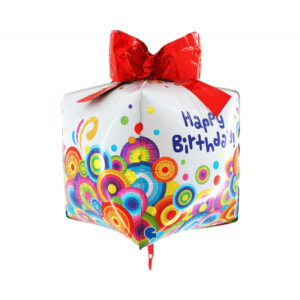 Balónek fóliový Happy Birthday 3D dárek Albi