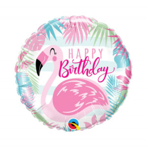 Balónek fóliový Happy Birthday plameňák Albi