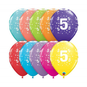 Balónky latexové Ročník 5 barevné 6 ks Albi