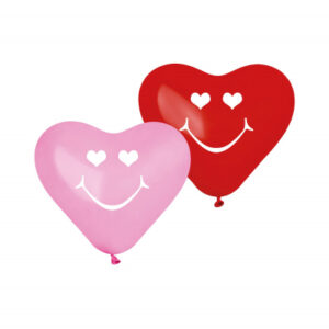 Balónky latexové Srdce červené a růžové 5 ks Albi