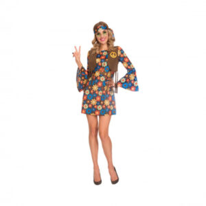 Kostým Hippie šaty s květy vel. L Albi