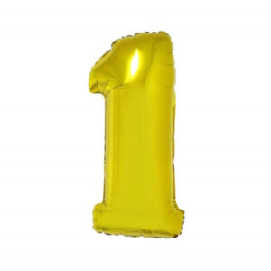 Balónek fóliový 92 cm číslo 01 zlatý Albi